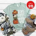 Jesus Christ & Pumpkin Spice Tee - Heather Sage - 15