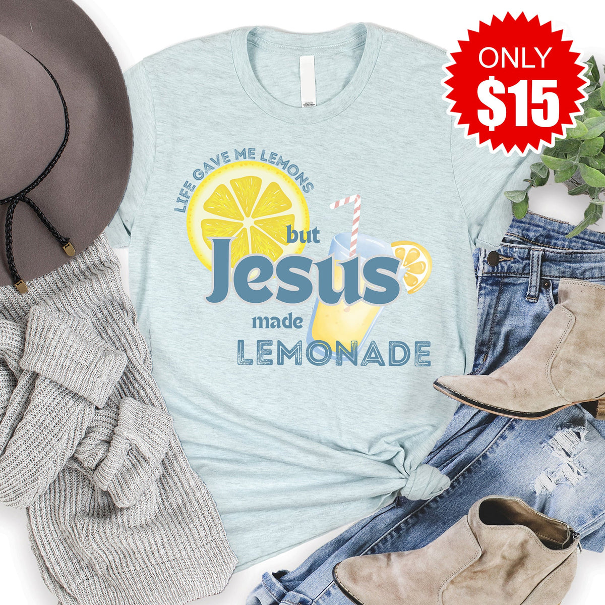 Lemonade Tee - Heather Ice Blue - 15 product image 1