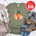Patchwork Pumpkin Tee - Heather Olive - 15 product image 1