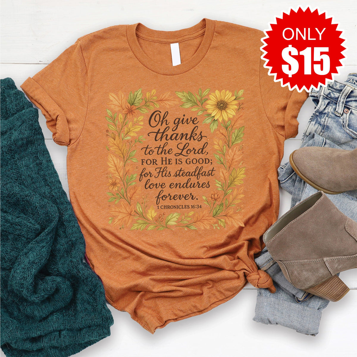 Give Thanks Tee - Heather Autumn - 15 product image 1