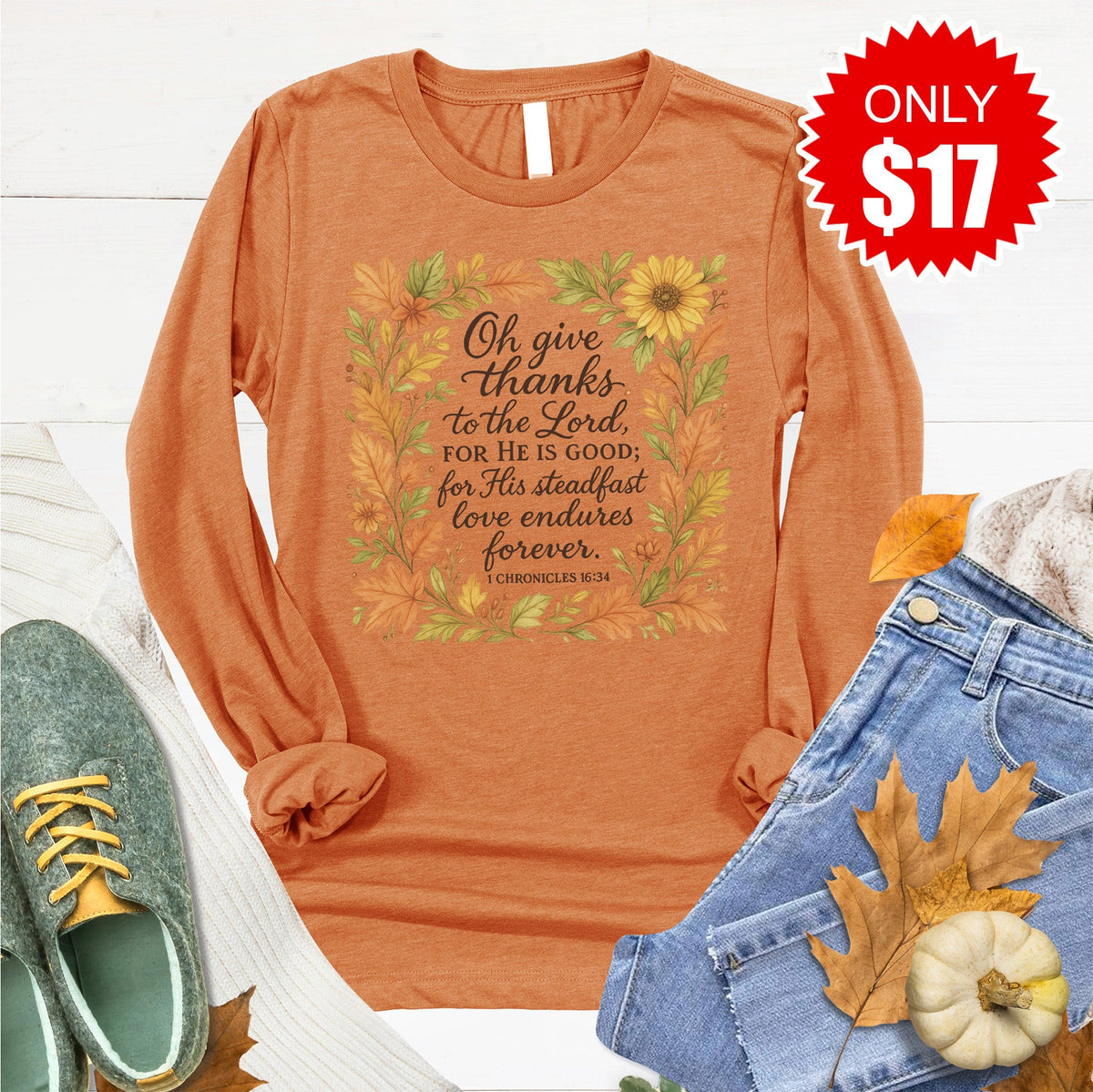 Give Thanks Long Sleeve - Heather Autumn - 17 product image 1