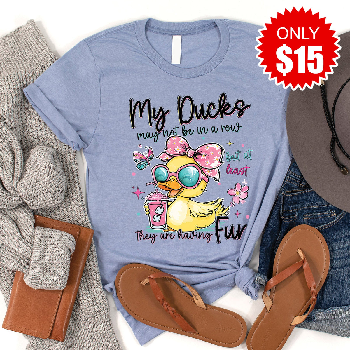 My Ducks Tee - Heather Blue - 15 product image 1