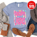 Sunshine and Jesus Tee - Heather Blue - 15 product image 1