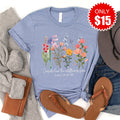 Wild Flowers Grow Tee - Heather Blue - 15 product image 1