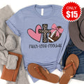 Faith Love Football Tee - Heather Blue - 15 product image 1