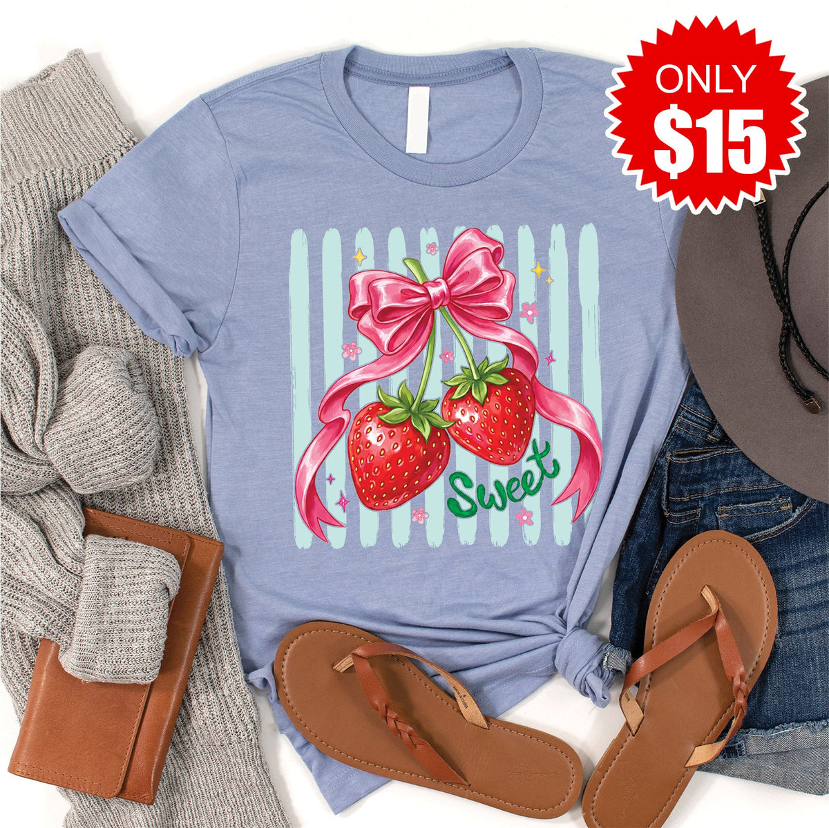 Sweet Tee - Heather Blue - 15 product image 1