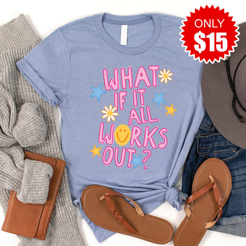 All Works Out Tee - Heather Blue - 15 product image 1