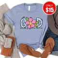 My God Loves Tee - Heather Blue - 15 product image 1