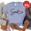 Smile Sign Tee - Heather Blue - 15 product image 1