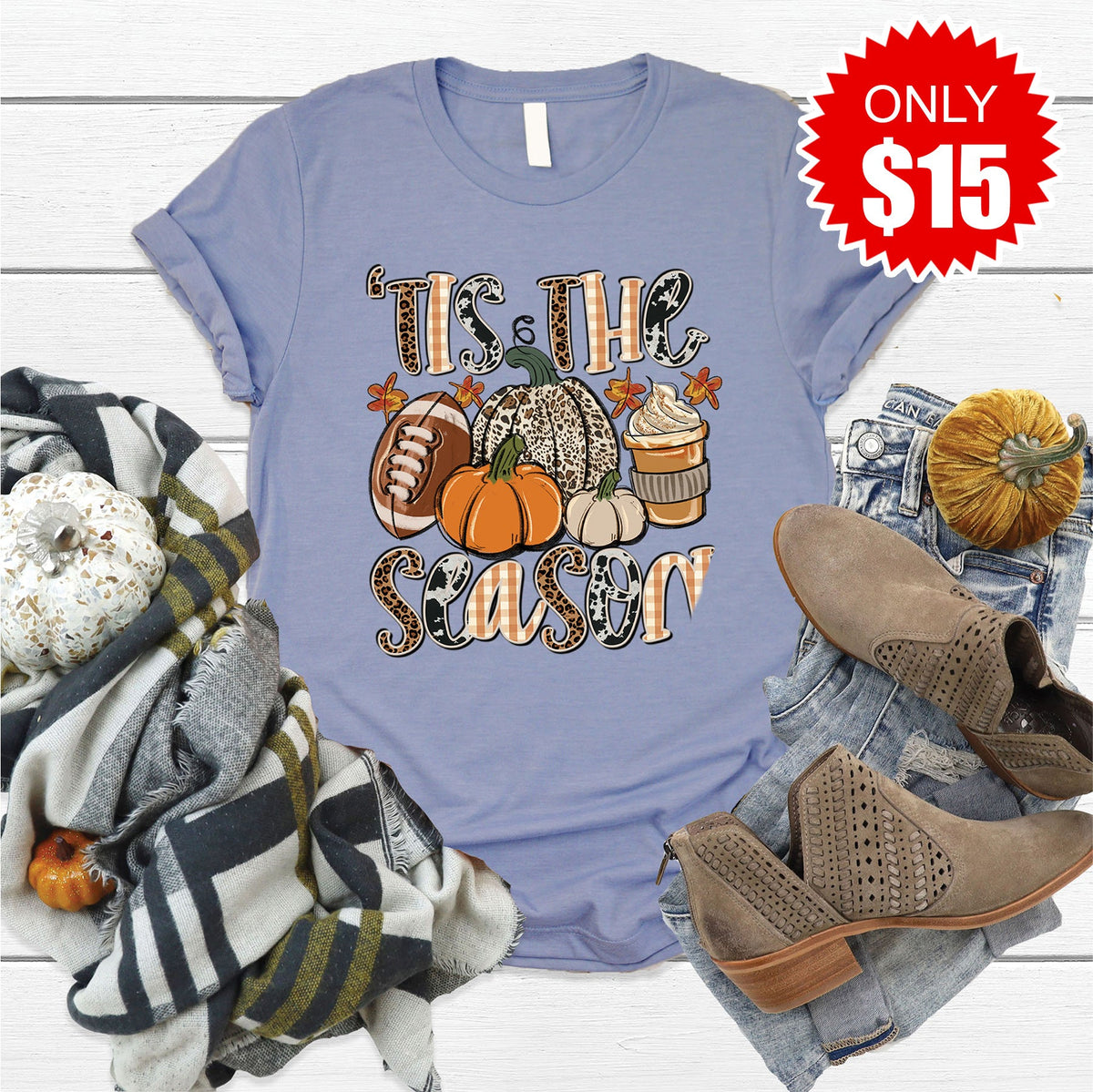 Tis The Season Tee - Heather Blue - 15 product image 1