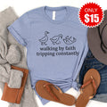 Walking By Faith Tee - Heather Blue - 15 product image 1
