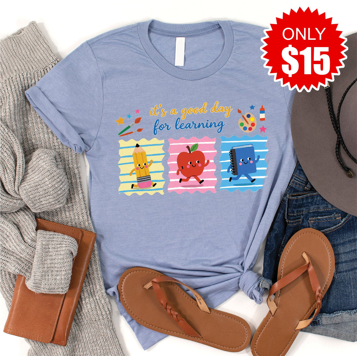 Good Day Tee - Heather Blue - 15 product image 1