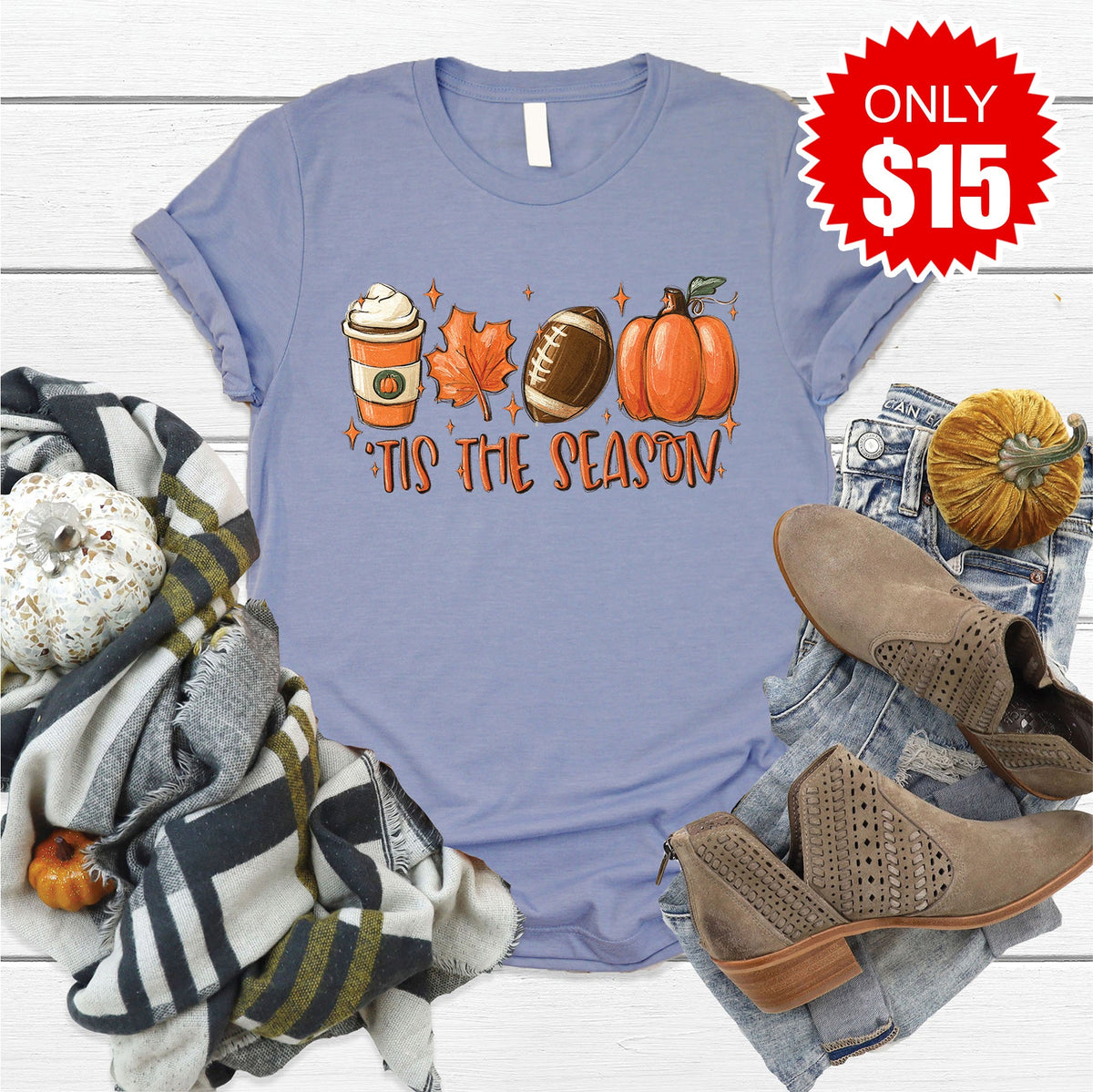 Tis The Season Tee - Heather Blue - 15 product image 1
