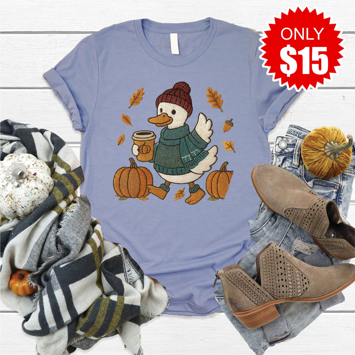 Cozy Duck Tee - Heather Blue - 15 product image 1