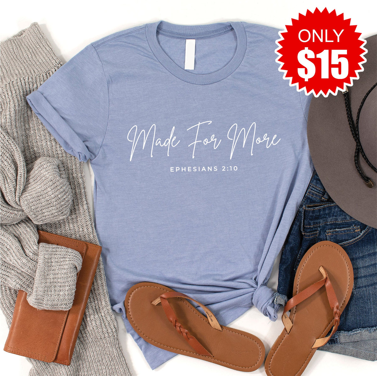 Made for More Tee - Heather Blue - 15 product image 1