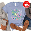 Floral Seahorse Tee - Heather Blue - 15 product image 1