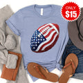 Football Flag Tee - Heather Blue - 15 product image 1