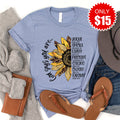 God Says Sunflower Tee - Heather Blue - 15 product image 1
