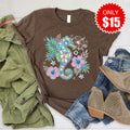 Floral Seahorse Tee - Heather Brown - 15 product image 1