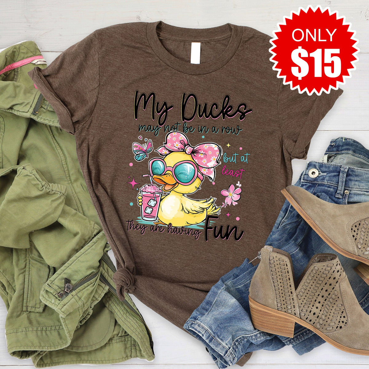 My Ducks Tee - Heather Brown - 15 product image 1