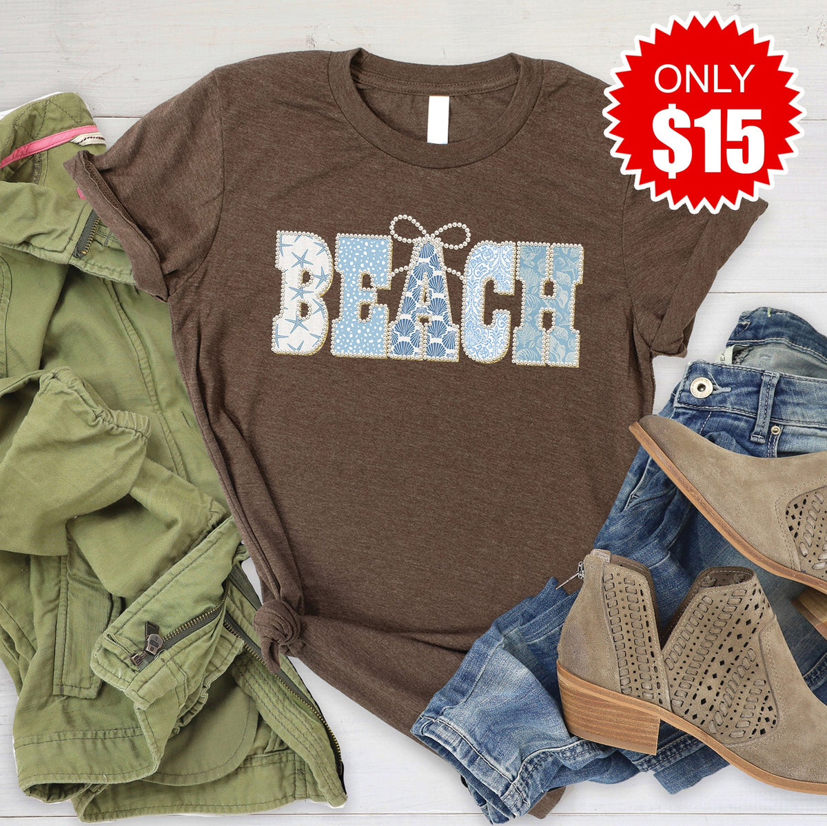 Beach Tee - Heather Brown - 15 product image 1