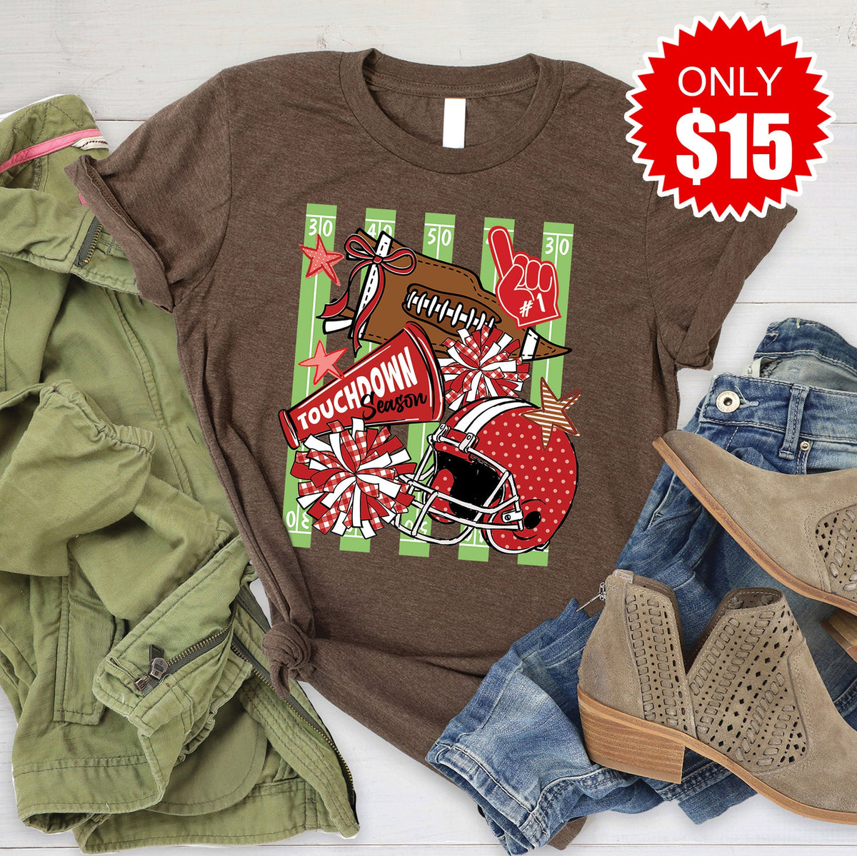 Touchdown Season Tee - Heather Brown - 15 product image 1