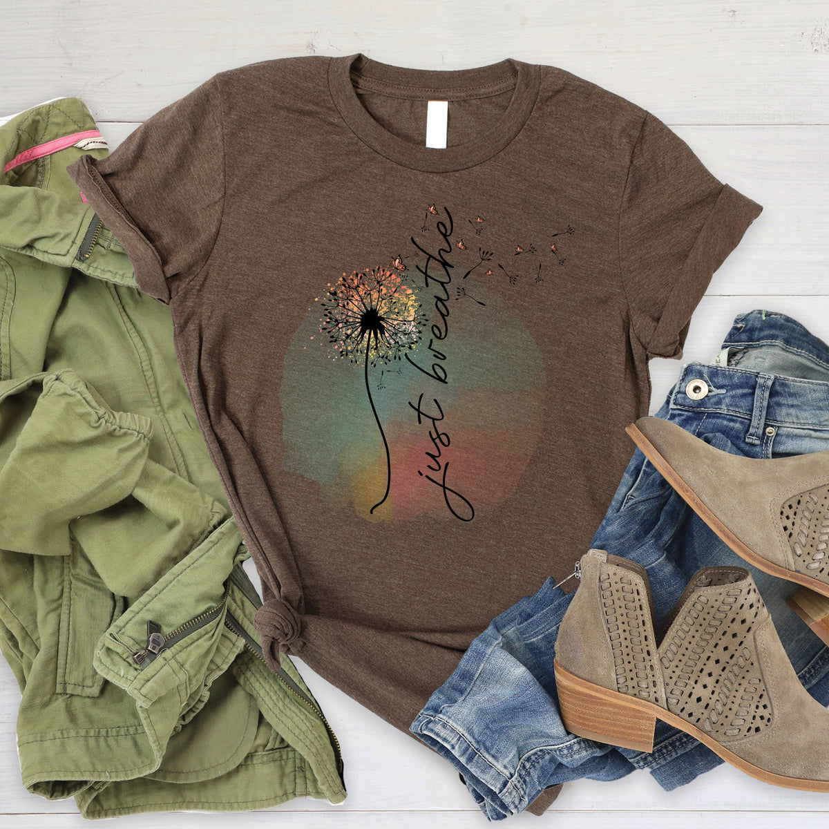 Just Breathe Tee - Heather Brown - 15 product image 1
