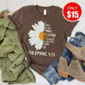 I Can Do All Things Daisy Tee - Heather Brown - 15 product image 1