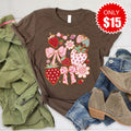 Strawberries Tee - Heather Brown - 15 product image 1