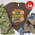 Sunshine In My Soul Tee - Heather Brown - 15 product image 1