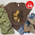 God Says Sunflower Tee - Heather Brown - 15 product image 1