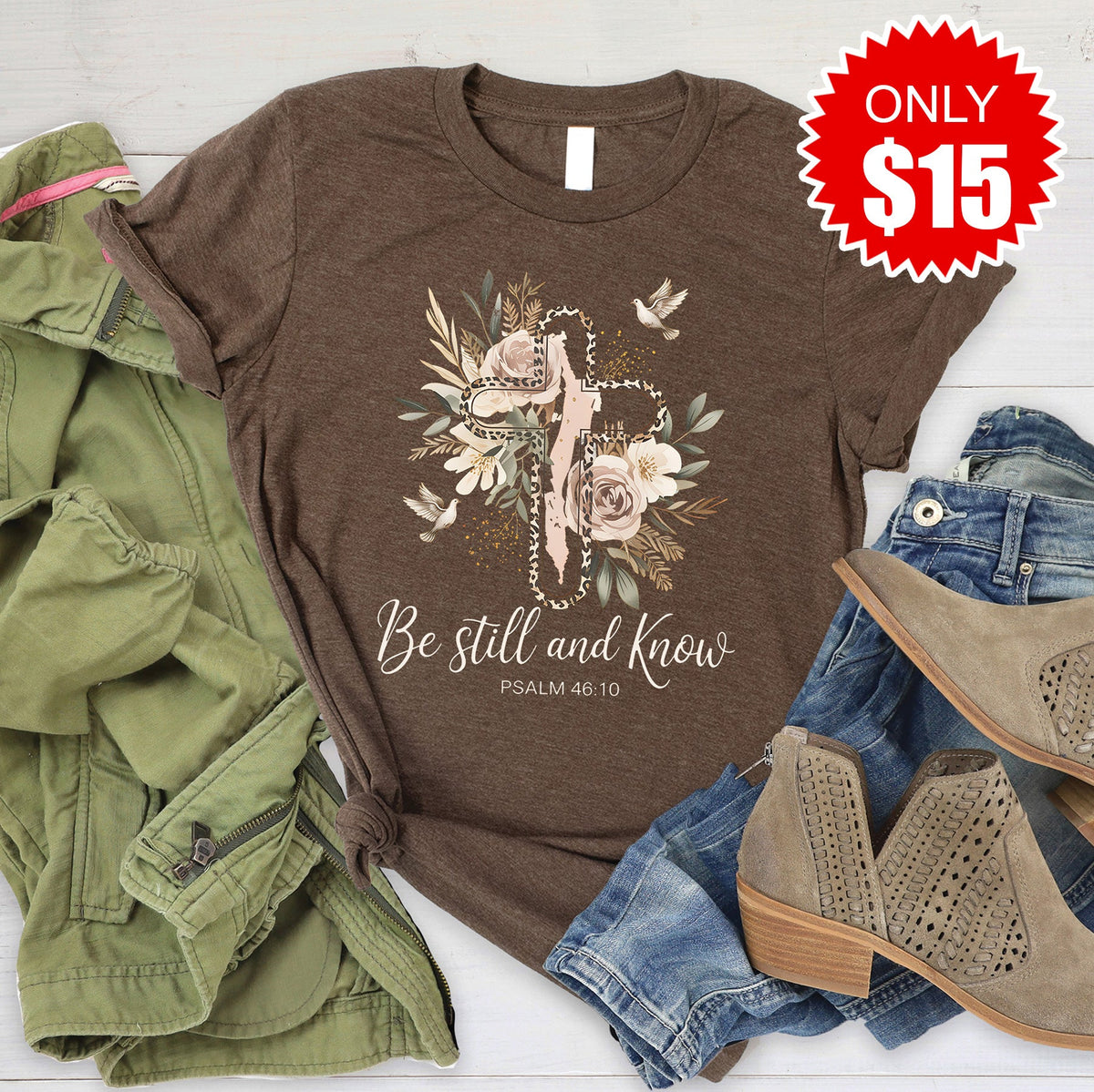 Be Still and Know Tee - Heather Brown - 15 product image 1
