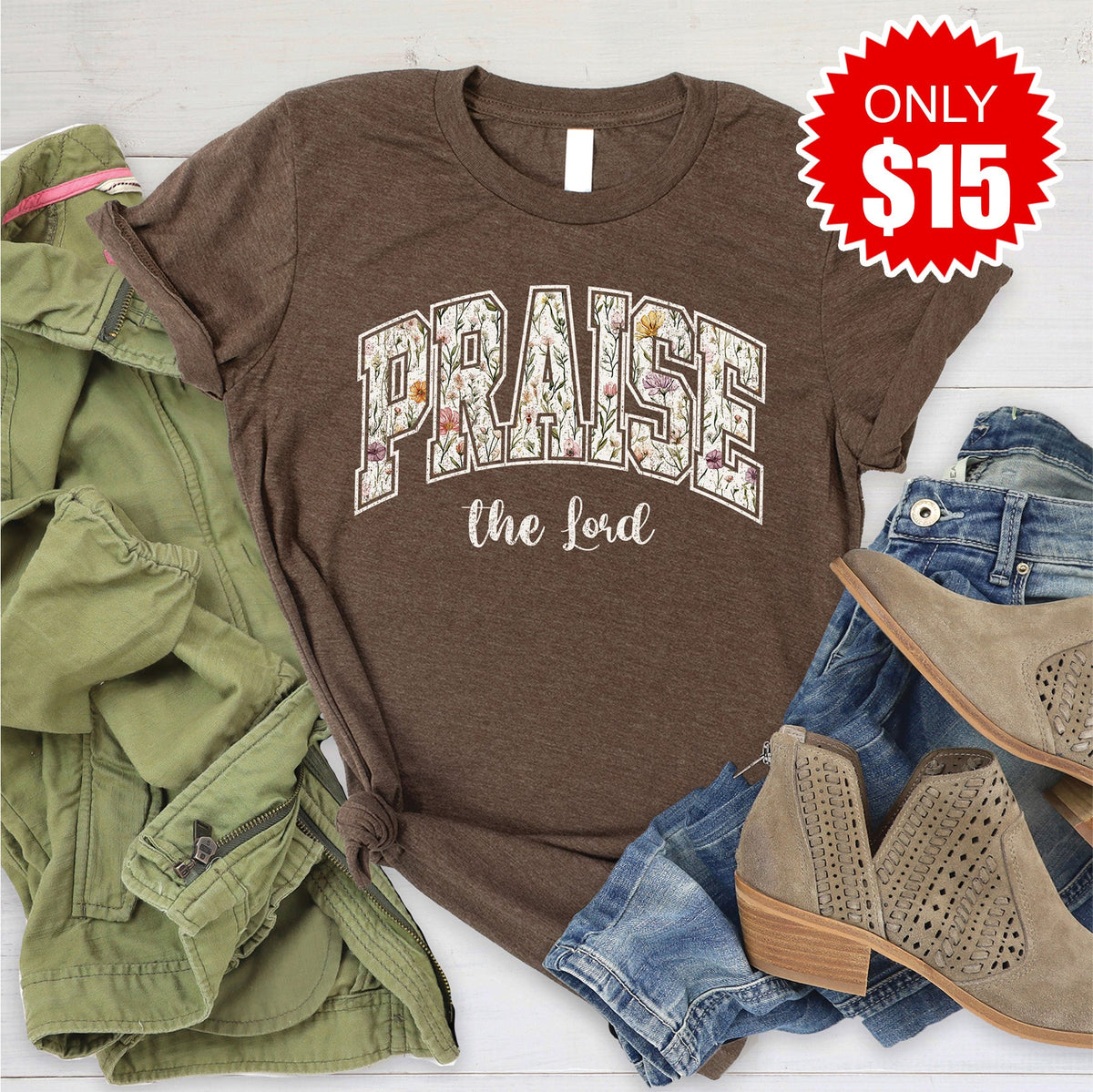 Praise Tee - Heather Brown - 15 product image 1