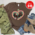 Teacher Pencil Heart Tee - Heather Brown - 15 product image 1