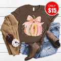 Pink Pumpkin Tee - Heather Brown - 15 product image 1