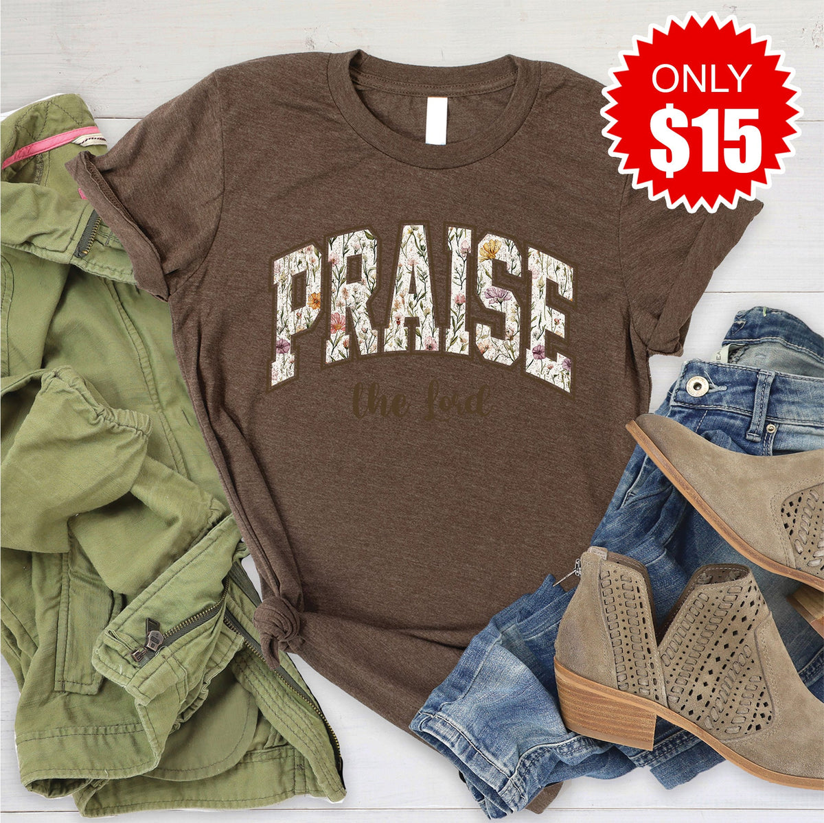 Praise Tee - Heather Brown - 15 product image 1