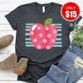 Teacher Apple Tee - Heather Charcoal - 15 product image 1