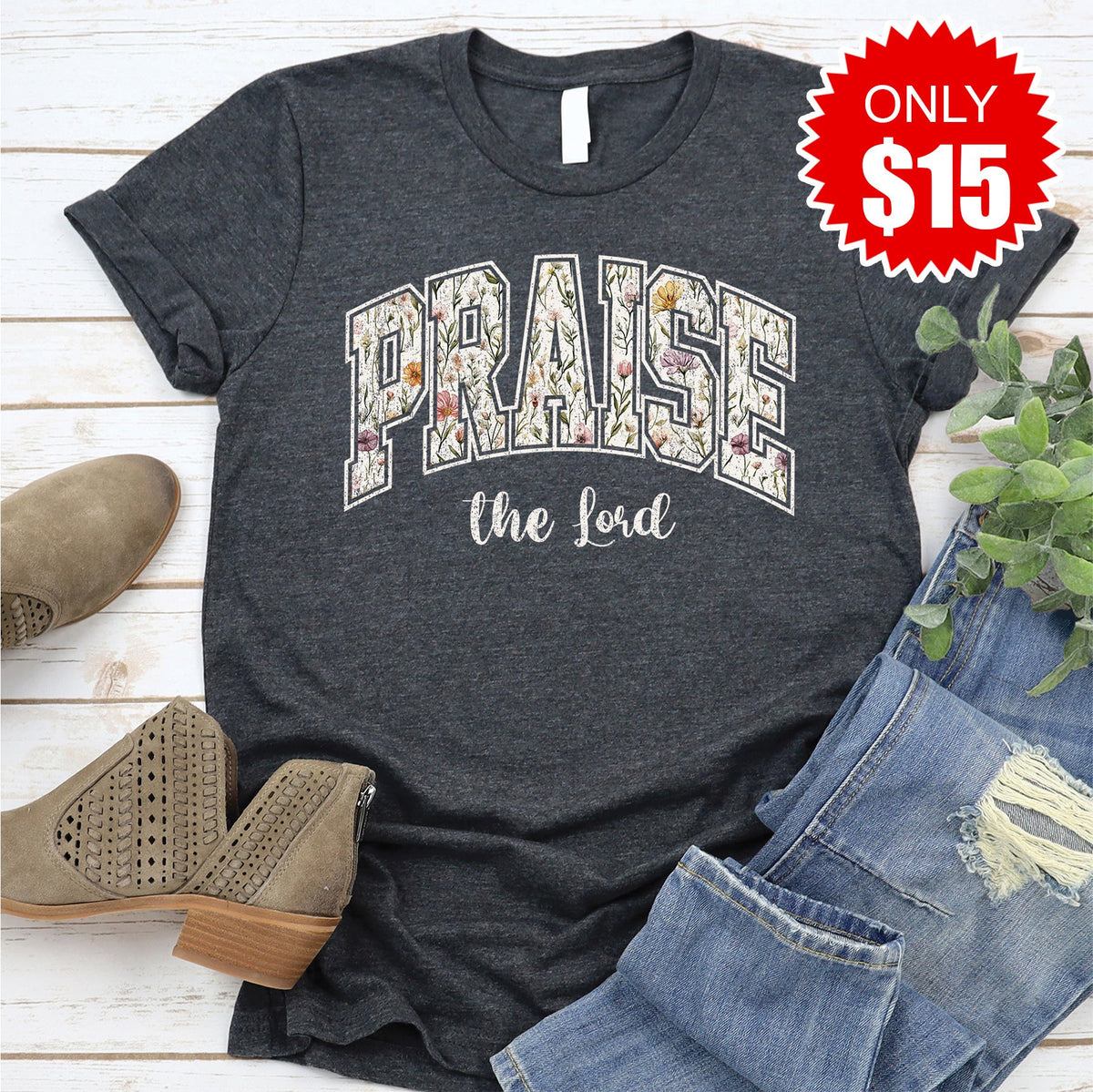 Praise Tee - Heather Charcoal - 15 product image 1