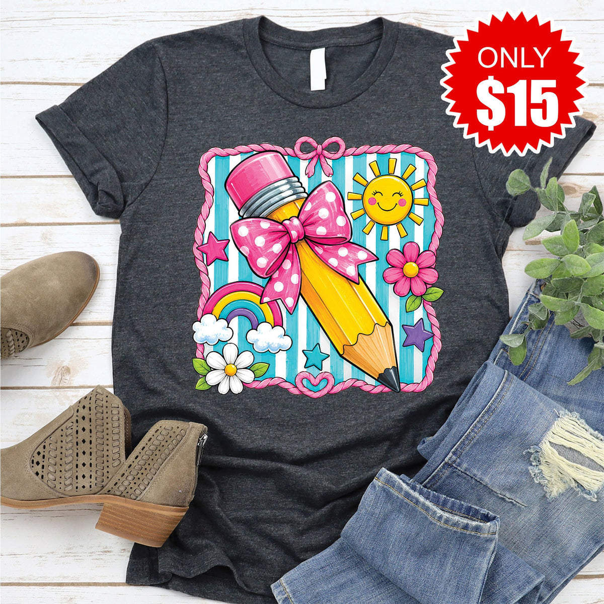 Pencil Tee - Heather Charcoal - 15 product image 1