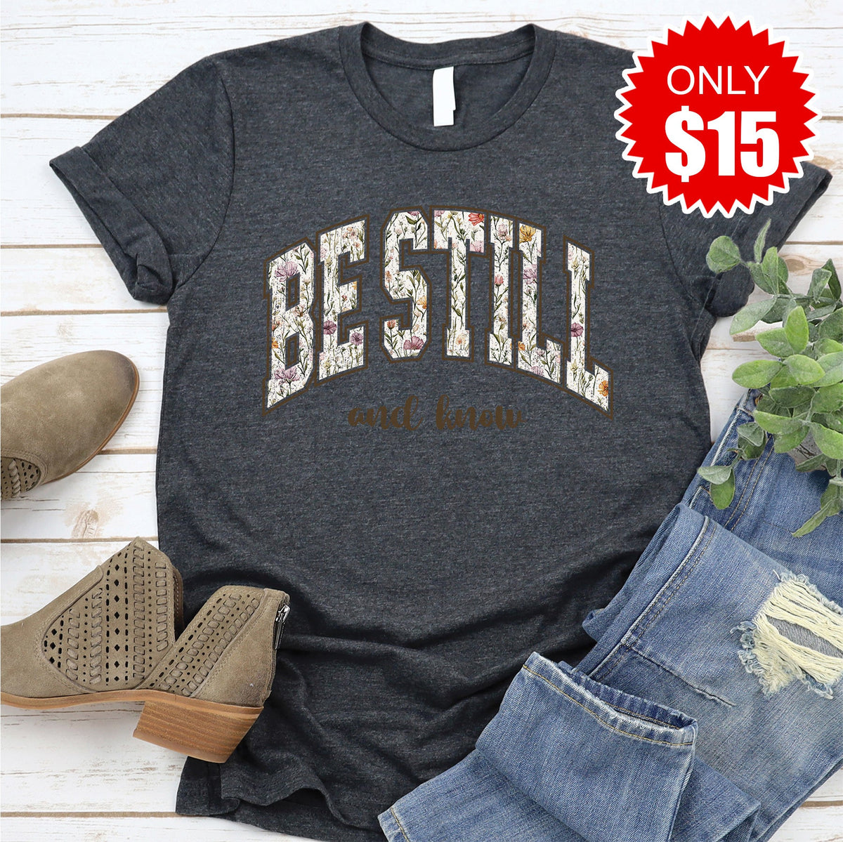 Be Still Tee - Heather Charcoal - 15 product image 1