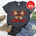 Game Day Bow Tee - Heather Charcoal - 15 product image 1