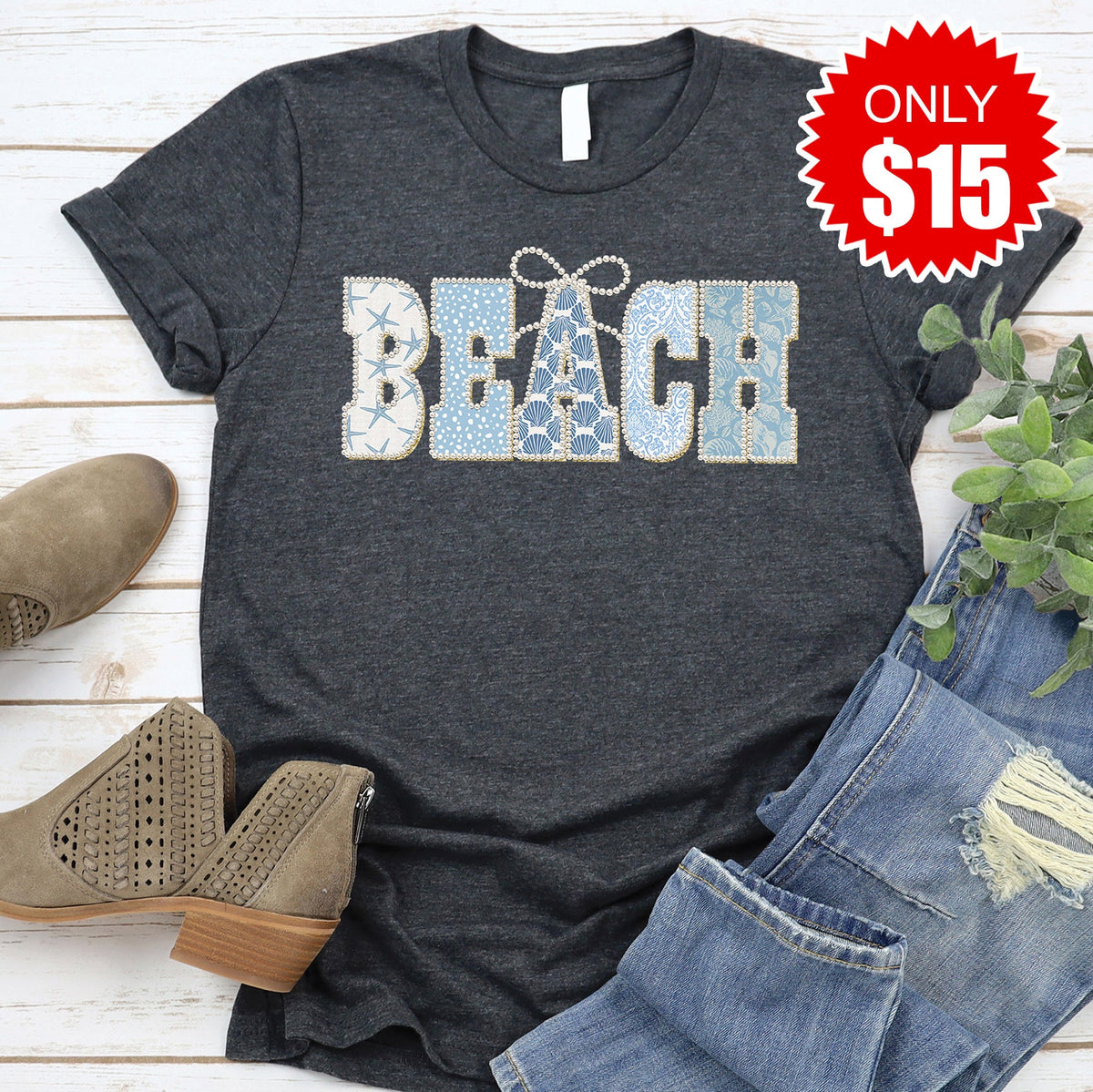 Beach Tee - Heather Charcoal - 15 product image 1
