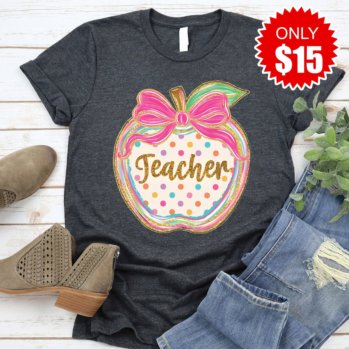 Teacher Tee - Heather Charcoal - 15 product image 1