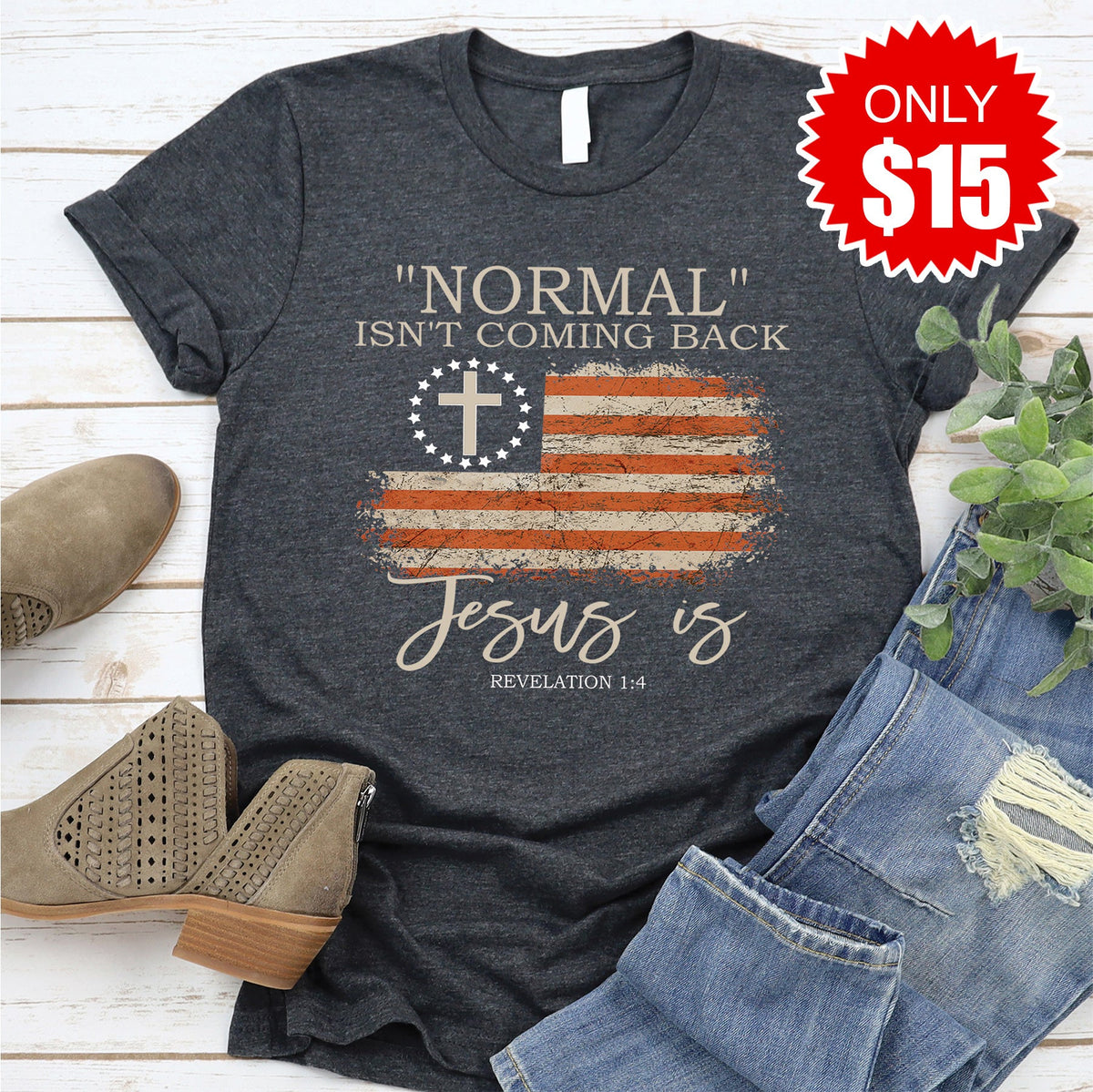 Normal Isn't Coming Back Tee - Heather Charcoal - 15 product image 1