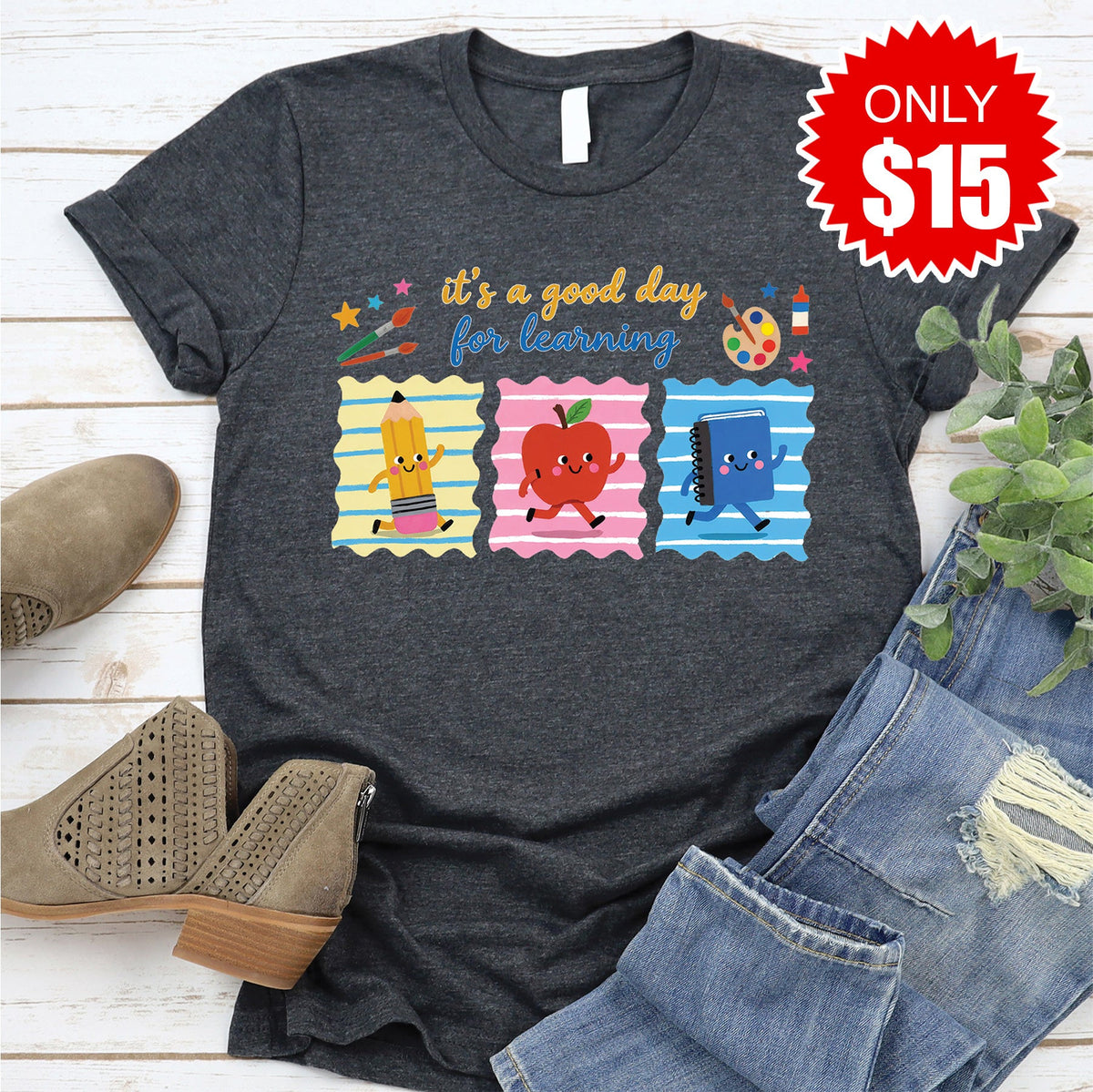 Good Day Tee - Heather Charcoal - 15 product image 1