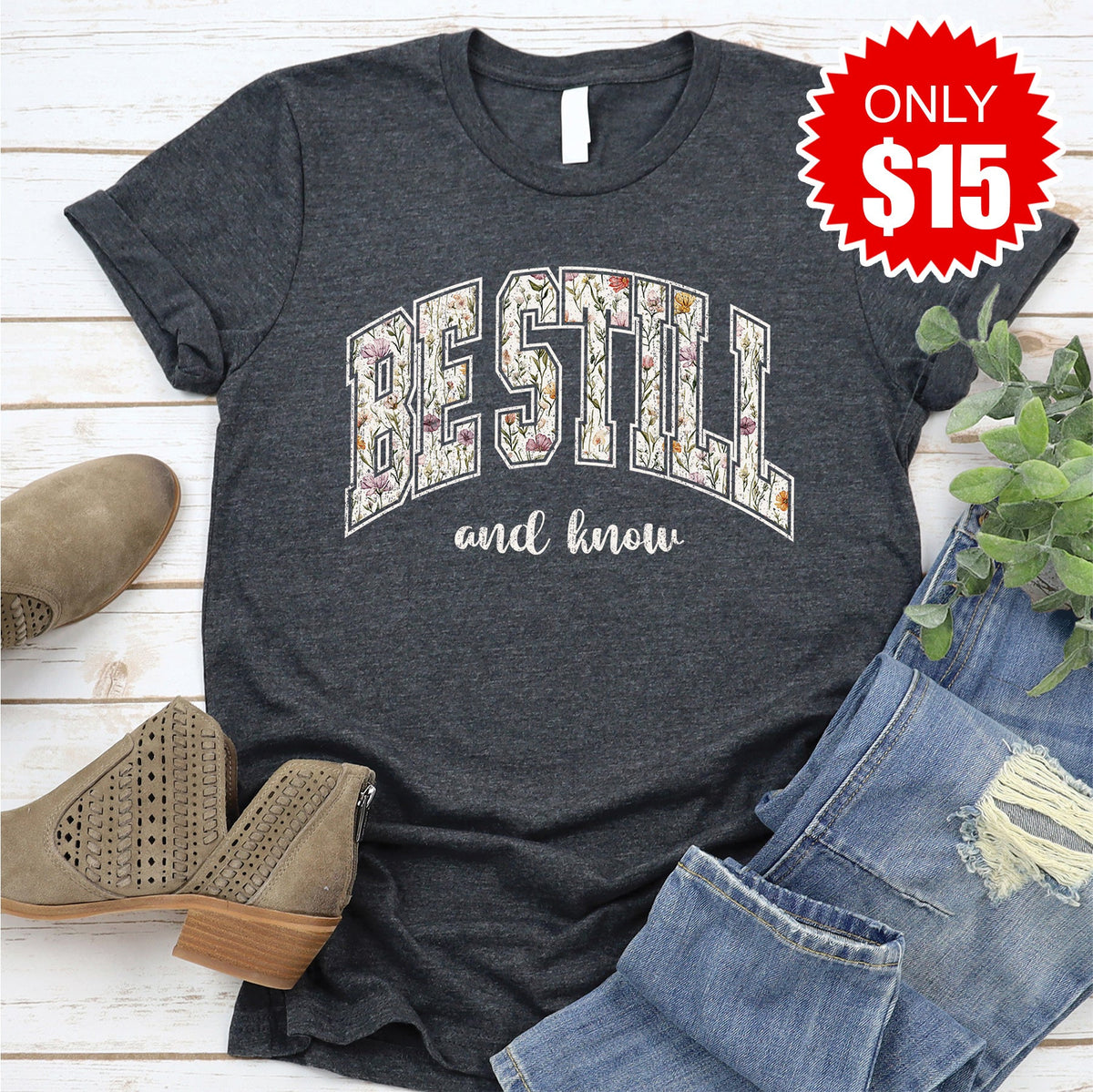 Be Still Tee - Heather Charcoal - 15 product image 1