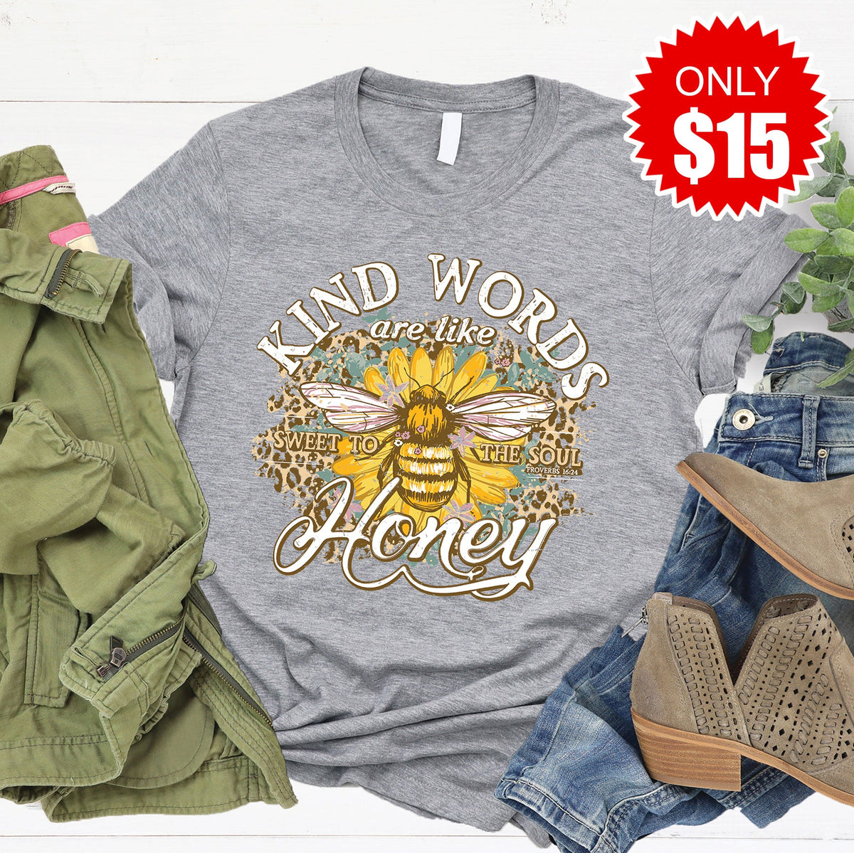 Kind Words Tee - Heather Grey - 15 product image 1