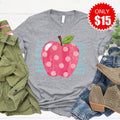 Teacher Apple Tee - Heather Grey - 15 product image 1