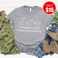 Walking By Faith Tee - Heather Grey - 15 product image 1