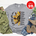 God Says Sunflower Tee - Heather Grey - 15 product image 1